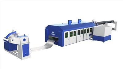 Auto Fed Roll Coil Fed Fiber Laser Magni tal-Qtugħ għall-Folja tal-Metall