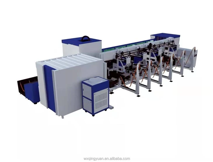CNC Metal Pipe Laser Cutting Machine Tube Laser Cutter With Automatic Feeding System